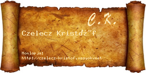 Czelecz Kristóf névjegykártya