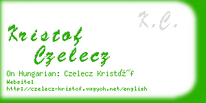 kristof czelecz business card